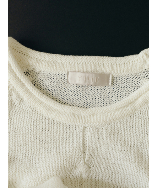 Yuje(ユジェ)の「FURL SUMMER KNIT (3color)(ニット/セーター・レディース・スカイブルー/Off White/ライム・FREE)」の4枚目の写真