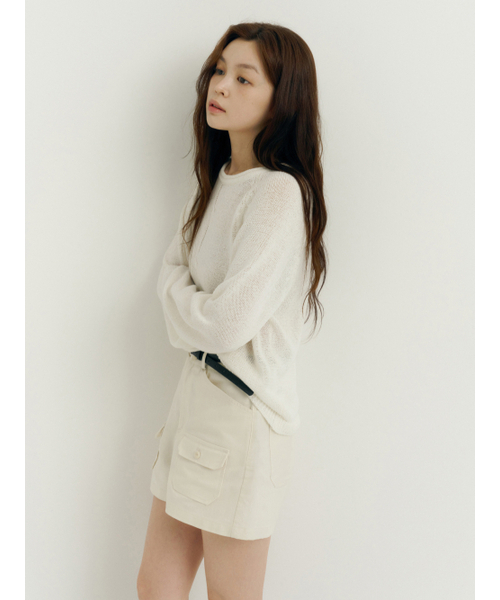Yuje(ユジェ)の「FURL SUMMER KNIT (3color)(ニット/セーター・レディース・スカイブルー/Off White/ライム・FREE)」の6枚目の写真