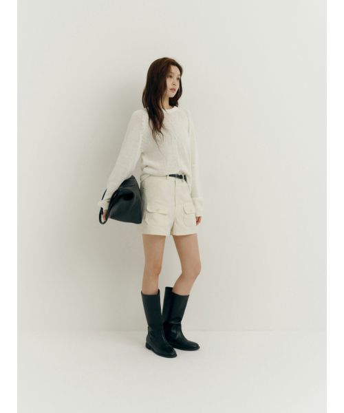 Yuje(ユジェ)の「FURL SUMMER KNIT (3color)(ニット/セーター・レディース・スカイブルー/Off White/ライム・FREE)」の9枚目の写真