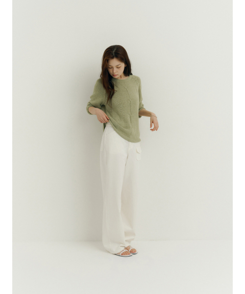 Yuje(ユジェ)の「FURL SUMMER KNIT (3color)(ニット/セーター・レディース・スカイブルー/Off White/ライム・FREE)」の14枚目の写真