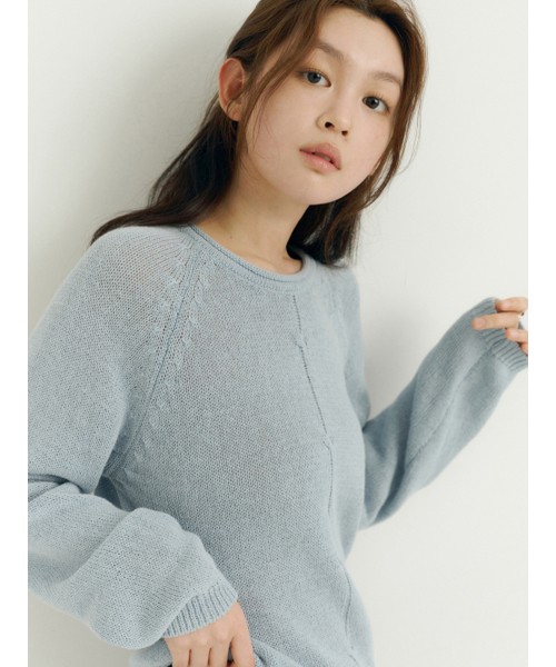 Yuje(ユジェ)の「FURL SUMMER KNIT (3color)(ニット/セーター・レディース・スカイブルー/Off White/ライム・FREE)」の22枚目の写真