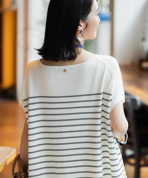 NANO universe(ナノユニバース)の「SUMMER VEIL KNIT ワイドプルオーバー(ニット/セーター・レディース・ダークブラウン/ライトピンク/その他1・FREE)」の7枚目の写真