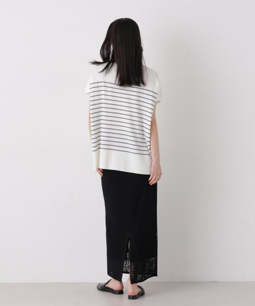 NANO universe(ナノユニバース)の「SUMMER VEIL KNIT ワイドプルオーバー(ニット/セーター・レディース・ダークブラウン/ライトピンク/その他1・FREE)」の15枚目の写真