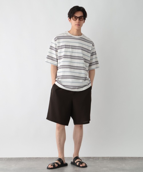 GLOBAL WORK(グローバルワーク)の「マルチボーダーTEE(Tシャツ/カットソー・メンズ・ホワイト/グレー/チャコールグレー・MEDIUM/LARGE/SMALL/X-LARGE)」の5枚目の写真
