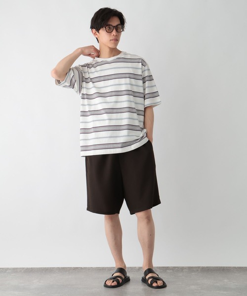 GLOBAL WORK(グローバルワーク)の「マルチボーダーTEE(Tシャツ/カットソー・メンズ・ホワイト/グレー/チャコールグレー・MEDIUM/LARGE/SMALL/X-LARGE)」の6枚目の写真