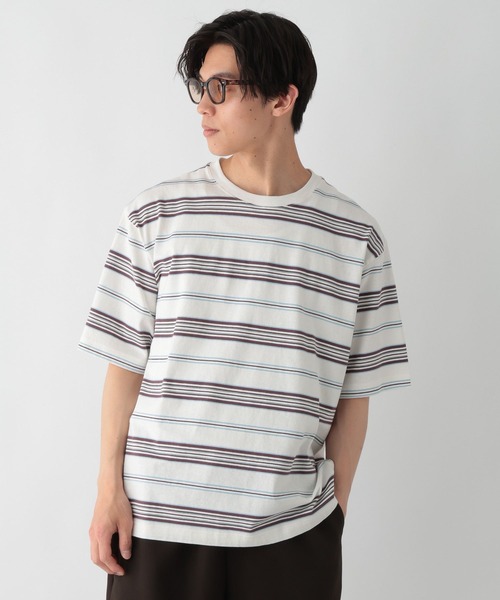 GLOBAL WORK(グローバルワーク)の「マルチボーダーTEE(Tシャツ/カットソー・メンズ・ホワイト/グレー/チャコールグレー・MEDIUM/LARGE/SMALL/X-LARGE)」の7枚目の写真