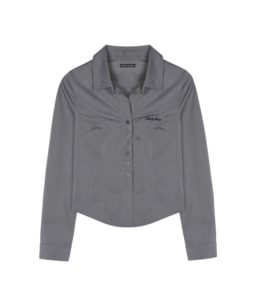 NICK&NICOLE(ニックアンドニコール)の「NICOLE SLIM FIT SHIRT_CHARCOAL(シャツ/ブラウス・レディース・その他・FREE)」の1枚目の写真