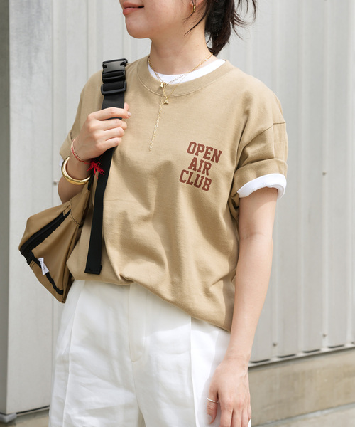 Deuxieme Classe（ドゥーズィエムクラス）の「OPEN AIR CLUB Tシャツ（Tシャツ/カットソー・レディース・タン・FREE）」の13枚目の写真