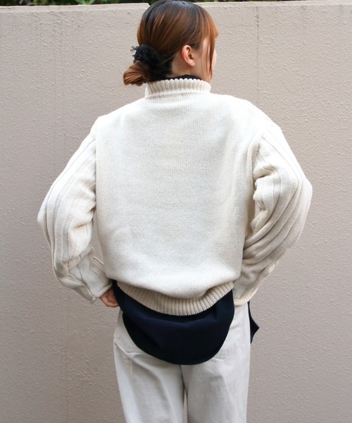 THE SHINZONE(ザ シンゾーン)の「THE SHINZONE/シンゾーン ミックスヤーンモックネックニット MIXED YARN MOCK NECK KNIT 26AMSNI06(ニット/セーター・レディース・ネイビー/ナチュラル・FREE)」の7枚目の写真