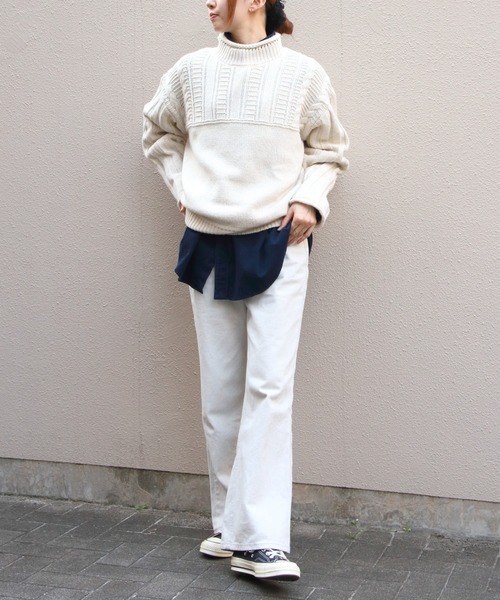 THE SHINZONE(ザ シンゾーン)の「THE SHINZONE/シンゾーン ミックスヤーンモックネックニット MIXED YARN MOCK NECK KNIT 26AMSNI06(ニット/セーター・レディース・ネイビー/ナチュラル・FREE)」の8枚目の写真