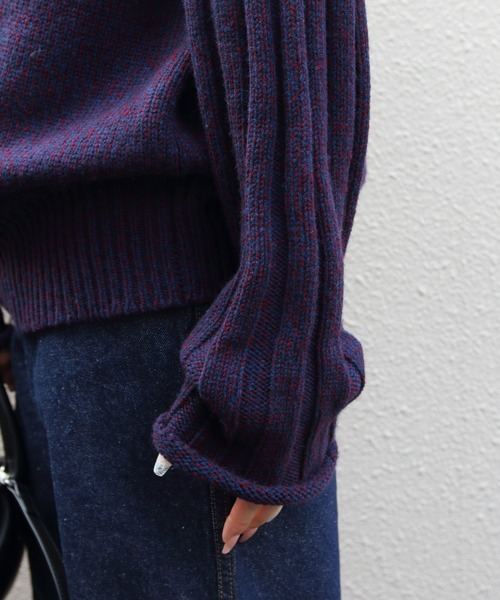 THE SHINZONE(ザ シンゾーン)の「THE SHINZONE/シンゾーン ミックスヤーンモックネックニット MIXED YARN MOCK NECK KNIT 26AMSNI06(ニット/セーター・レディース・ネイビー/ナチュラル・FREE)」の17枚目の写真