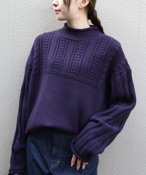 THE SHINZONE(ザ シンゾーン)の「THE SHINZONE/シンゾーン ミックスヤーンモックネックニット MIXED YARN MOCK NECK KNIT 26AMSNI06(ニット/セーター・レディース・ネイビー/ナチュラル・FREE)」の18枚目の写真