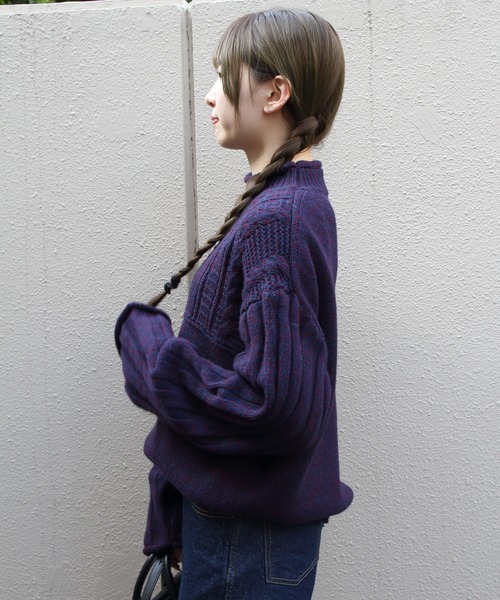 THE SHINZONE(ザ シンゾーン)の「THE SHINZONE/シンゾーン ミックスヤーンモックネックニット MIXED YARN MOCK NECK KNIT 26AMSNI06(ニット/セーター・レディース・ネイビー/ナチュラル・FREE)」の19枚目の写真