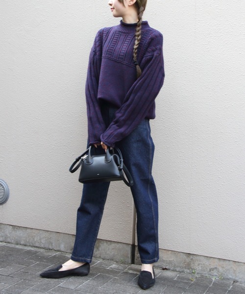 THE SHINZONE(ザ シンゾーン)の「THE SHINZONE/シンゾーン ミックスヤーンモックネックニット MIXED YARN MOCK NECK KNIT 26AMSNI06(ニット/セーター・レディース・ネイビー/ナチュラル・FREE)」の22枚目の写真