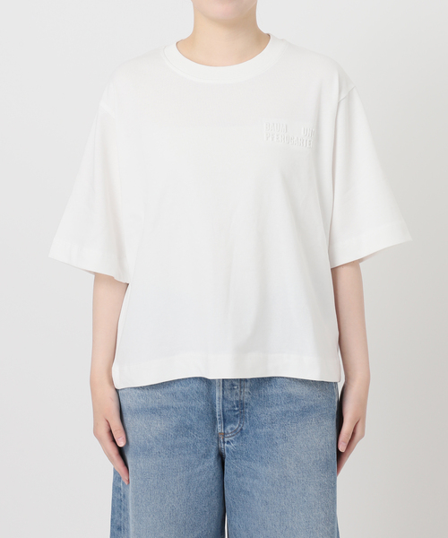 BAUM UND PFERDGARTEN(バウムウンドヘルガーデン)の「BAUM UND PFERDGARTEN/バウム ウンド ヘルガーデン JIANA 22135 Tシャツ(Tシャツ/カットソー・レディース・ブラック/ホワイト/ネイビー・SMALL)」の19枚目の写真