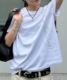 【Chikashitsu +】vertical script crop t-shirt (3color) / 【チカシツプラス】スクリプトレタリングクロップド半袖Tシャツ