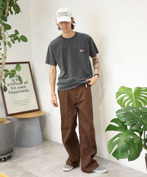 BEN DAVIS（ベンデイビス）の「【BEN DAVIS（ベンデイビス）】 VNTG POCKET TEE / Tシャツ 半袖 クルーネック 加工 ワンポイント ユニセックス ポケット（Tシャツ/カットソー・メンズ・オフホワイト/ネイビー/ブラック/グリーン系その他5/レッド・X-LARGE/SMALL/LARGE/MEDIUM）」の8枚目の写真