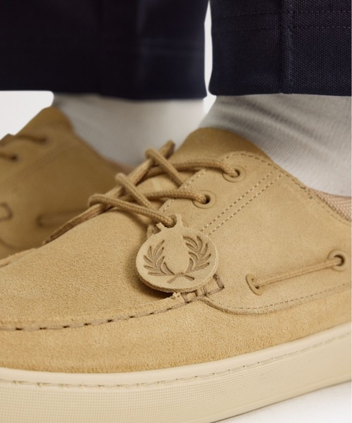FRED PERRY(フレッドペリー)の「Suede Drury Boat Shoes/スエードボートシューズ(モカシン/デッキシューズ・メンズ・ベージュ・27cm/28cm/26cm)」の5枚目の写真