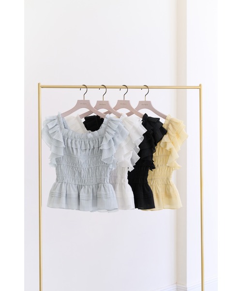 Her lip to（ハーリップトゥー）の「La Plage Peplum Top（その他トップス・レディース・イエロー/ブラック/ホワイト/ミント・S/M）」の10枚目の写真