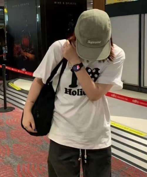ViViDAY(ビビデー)の「英字ロゴ&ドットハート柄BIGtシャツ(Tシャツ/カットソー・レディース・ホワイト・M)」の5枚目の写真