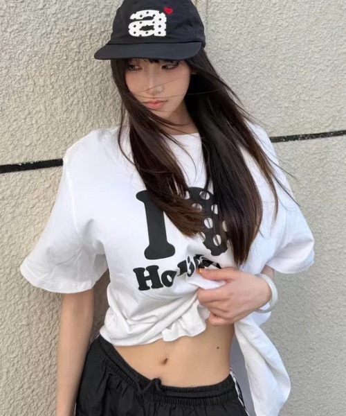 ViViDAY(ビビデー)の「英字ロゴ&ドットハート柄BIGtシャツ(Tシャツ/カットソー・レディース・ホワイト・M)」の11枚目の写真