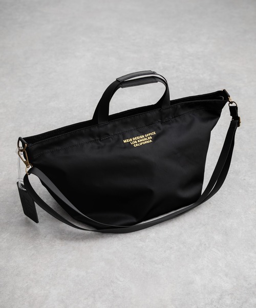 MEI(メイ)の「MEI TOTEBAG M ロゴプレート2WAYトートショルダーバッグ(トートバッグ・メンズ・ブラック/チャコール・FREE)」の14枚目の写真