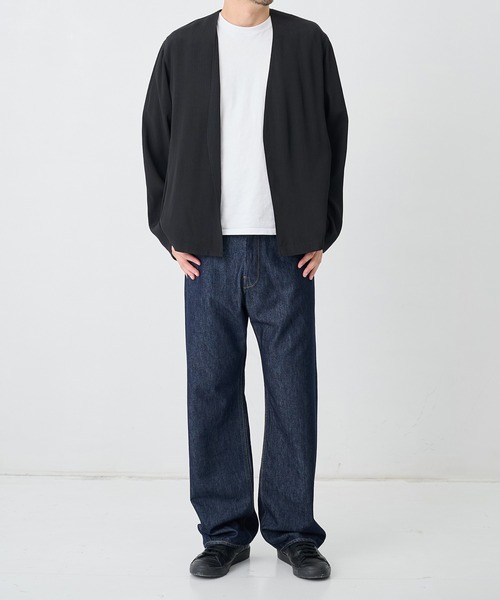 THE TOKYO(ザトウキョウ)の「【SILKα/シルクアルファ】SILK α Pleats Summer Cardigan(カーディガン/ボレロ・メンズ・ブラック・48/46)」の12枚目の写真