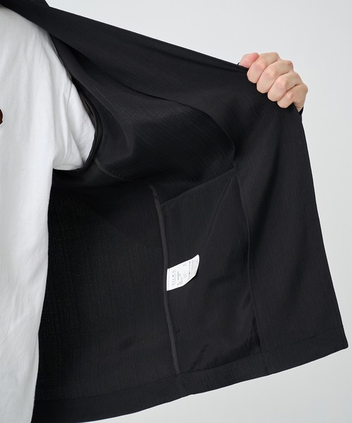 THE TOKYO(ザトウキョウ)の「【SILKα/シルクアルファ】SILK α Pleats Summer Cardigan(カーディガン/ボレロ・メンズ・ブラック・48/46)」の7枚目の写真