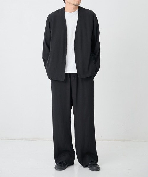 THE TOKYO(ザトウキョウ)の「【SILKα/シルクアルファ】SILK α Pleats Summer Cardigan(カーディガン/ボレロ・メンズ・ブラック・48/46)」の11枚目の写真