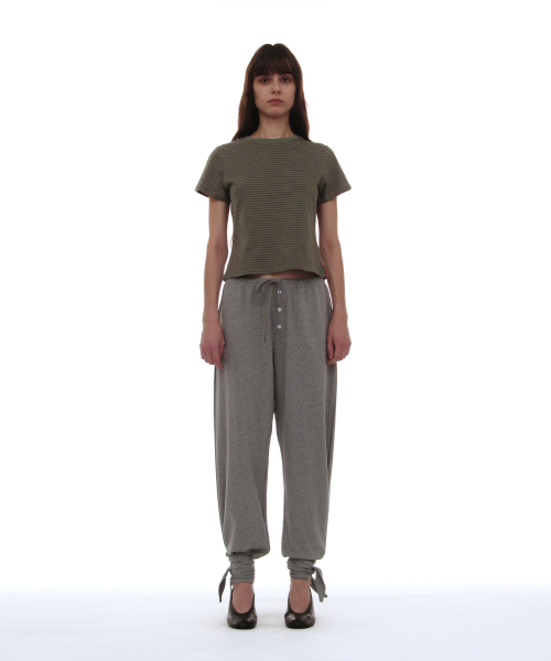 PARTIMENTO WOMEN(パルティメントウィメン)の「PWC ポケットストライプレギュラーT_カーキ(Tシャツ/カットソー・レディース・その他・SMALL/MEDIUM)」の2枚目の写真