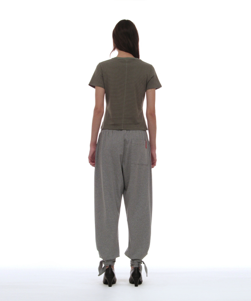 PARTIMENTO WOMEN(パルティメントウィメン)の「PWC ポケットストライプレギュラーT_カーキ(Tシャツ/カットソー・レディース・その他・SMALL/MEDIUM)」の4枚目の写真