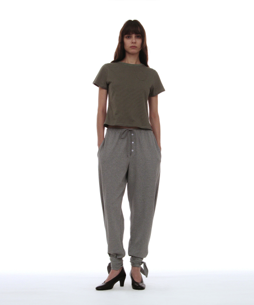 PARTIMENTO WOMEN(パルティメントウィメン)の「PWC ポケットストライプレギュラーT_カーキ(Tシャツ/カットソー・レディース・その他・SMALL/MEDIUM)」の5枚目の写真