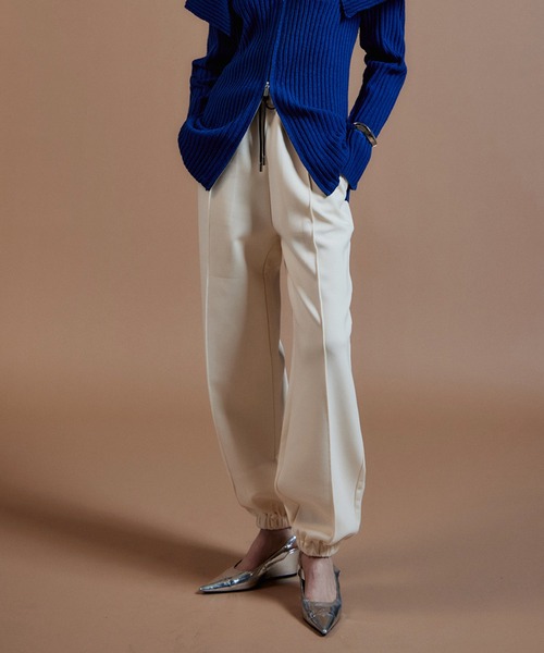 MAISON SPECIAL(メゾンスペシャル)の「Lace-Up Jogger Pants/レースアップジョガーパンツ(その他パンツ・レディース・ネイビー/ピンク/グレー/オフホワイト・38/36)」の2枚目の写真