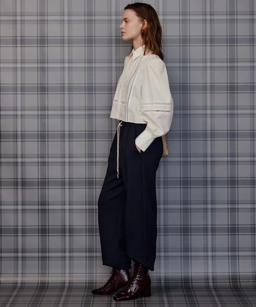 MAISON SPECIAL(メゾンスペシャル)の「Lace-Up Jogger Pants/レースアップジョガーパンツ(その他パンツ・レディース・ネイビー/ピンク/グレー/オフホワイト・38/36)」の6枚目の写真
