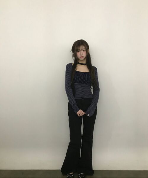 MIRECO（ミレコ）の「BUTTON POCKET BOOTCUT PT BLACK（その他パンツ・レディース・その他・2/3）」の6枚目の写真