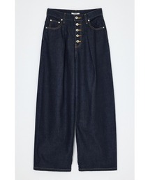 THROW by SLY（スローバイスライ）の「THROW BUTTONFLY TUCK LOOSE PT-AB ボタンフライタックルーズパンツ 秋服 冬服（デニムパンツ）」