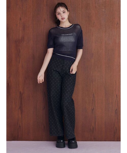 CALNAMUR(カルナムール)の「ダイヤステッチデニムパンツ(デニムパンツ・レディース・ブルー/ブラック・SMALL/MEDIUM)」の14枚目の写真