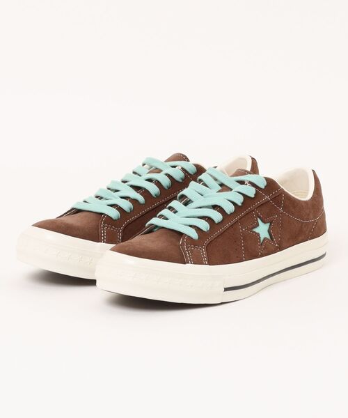 CONVERSE(コンバース)の「CONVERSE コンバース ONE STAR AGED SUEDE ワンスター エイジド スエード 33703192 BROWN/JADE GRN(スニーカー・メンズ・ブラウン・8/9/7/7h/8h/9h/10h)」の1枚目の写真