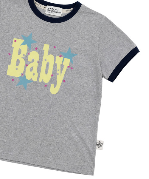 THE GREEN LAB（ザグリーンラボ）の「BABY リンガー半袖Tシャツ [メランジグレー]（Tシャツ/カットソー・レディース・その他・FREE）」の11枚目の写真