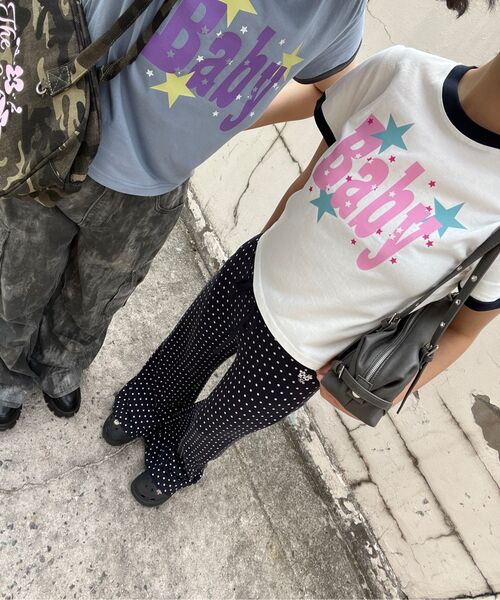 THE GREEN LAB（ザグリーンラボ）の「BABY リンガー半袖Tシャツ [メランジグレー]（Tシャツ/カットソー・レディース・その他・FREE）」の17枚目の写真