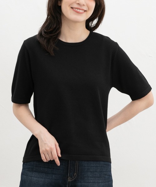 Honeys（ハニーズ）の「クルーネックニット（ニット/セーター・レディース・ブルー/ブラック/ダークパープル・LL/L/M）」の5枚目の写真