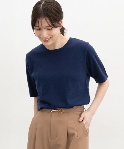 Honeys（ハニーズ）の「クルーネックニット（ニット/セーター・レディース・ブルー/ブラック/ダークパープル・LL/L/M）」の8枚目の写真