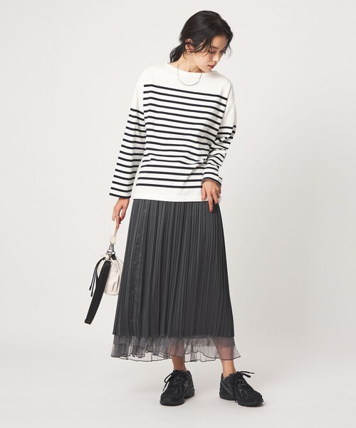 green label relaxing（グリーンレーベルリラクシング）の「［size SHORT/TALLあり］2WAY チュール スカート（スカート・レディース・ダークグレー/ナチュラル/モカ・FREE/SHORT/TALL）」の10枚目の写真