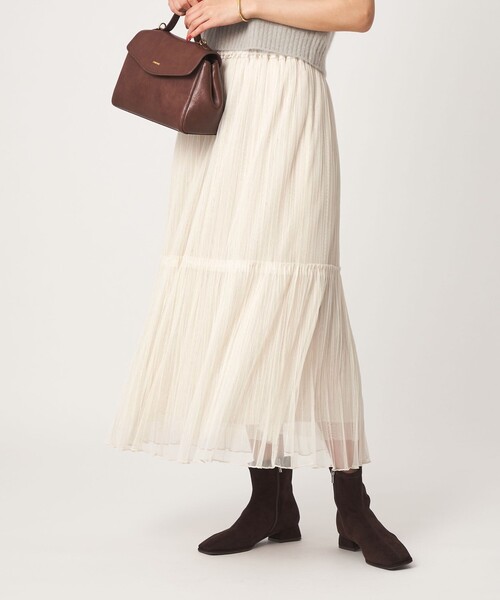 green label relaxing（グリーンレーベルリラクシング）の「［size SHORT/TALLあり］2WAY チュール スカート（スカート・レディース・ダークグレー/ナチュラル/モカ・FREE/SHORT/TALL）」の12枚目の写真