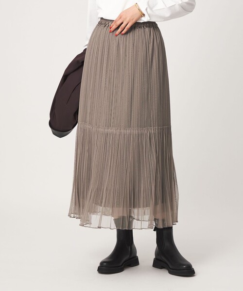 green label relaxing（グリーンレーベルリラクシング）の「［size SHORT/TALLあり］2WAY チュール スカート（スカート・レディース・ダークグレー/ナチュラル/モカ・FREE/SHORT/TALL）」の20枚目の写真