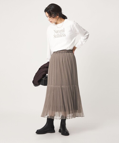 green label relaxing（グリーンレーベルリラクシング）の「［size SHORT/TALLあり］2WAY チュール スカート（スカート・レディース・ダークグレー/ナチュラル/モカ・FREE/SHORT/TALL）」の22枚目の写真