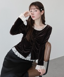 LOEFF＞オーガニックコットン クロップド クレセントスリーブ