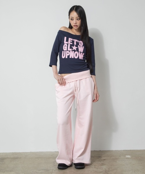 3.3 Field Trip (3.3フィールドトリップ)の「3.3 Field Trip/ワンショルロゴ5分袖トップス(Tシャツ/カットソー・レディース・ブラック/ネイビー/レッド・FREE)」の17枚目の写真