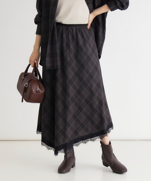 HONEYSUCKLE ROSE（ハニーサックルローズ）の「チェックレーススカート／セットアップ対応（スカート・レディース・ブラウン系その他/ブラック/ブラウン系その他2/ブラック系1・99）」の3枚目の写真