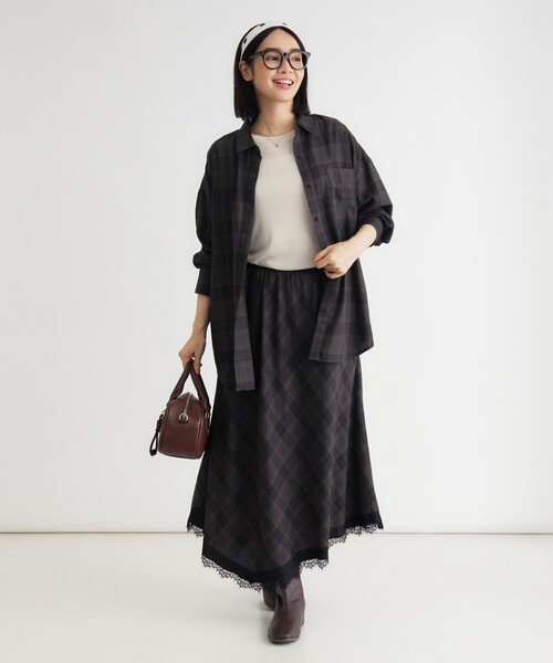 HONEYSUCKLE ROSE（ハニーサックルローズ）の「チェックレーススカート／セットアップ対応（スカート・レディース・ブラウン系その他/ブラック/ブラウン系その他2/ブラック系1・99）」の17枚目の写真